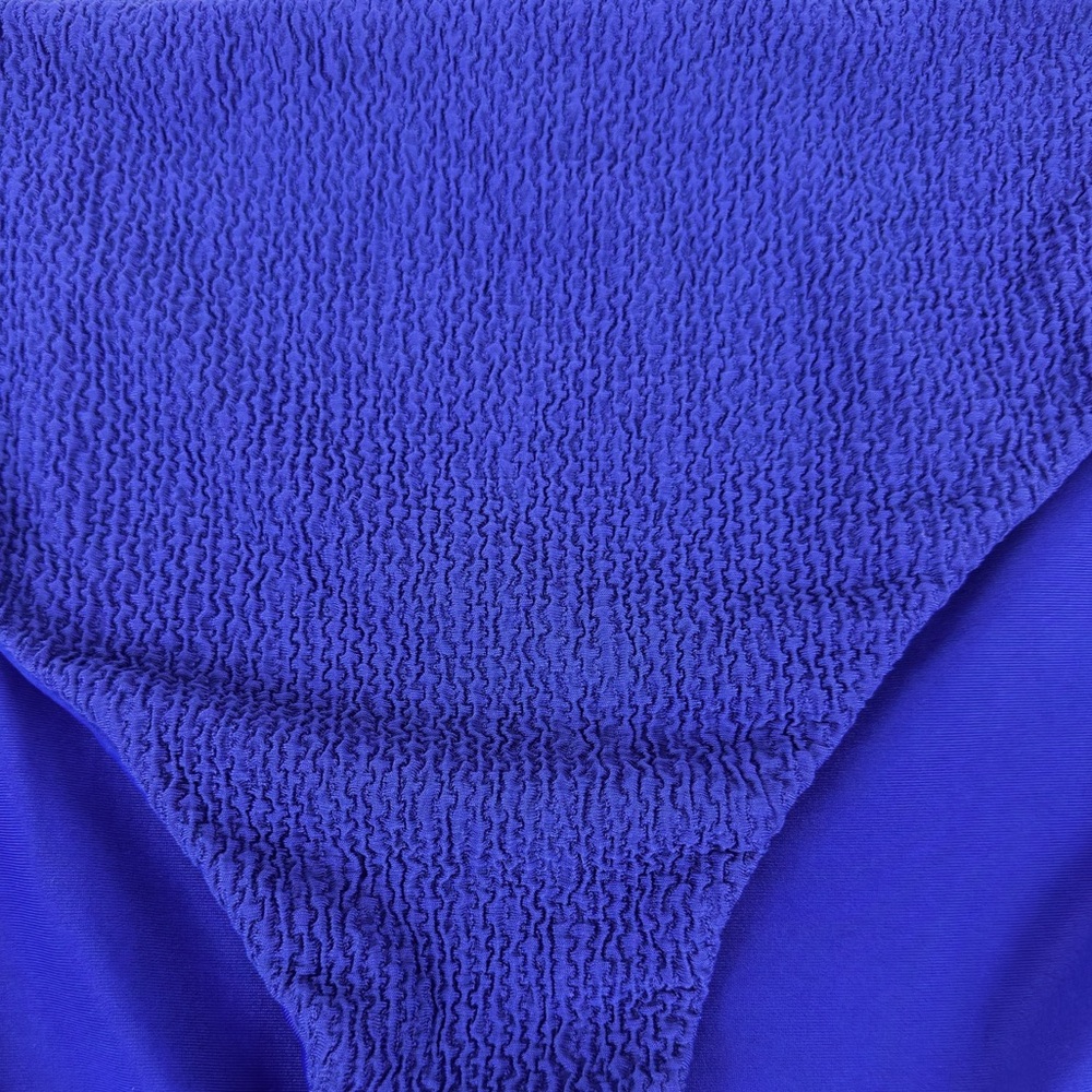 CALIA Royal Blue Texturized Mid Rise Full Rear CoverageBikini Bottom XL - Picture 2 of 8